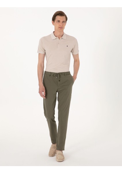 Yeşil Ex. Slim Fit Kumaş Pantolon