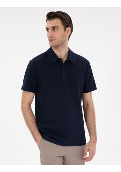 Lacivert Slim Fit Tişört