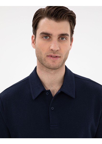 Lacivert Slim Fit Tişört