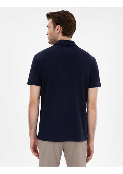 Lacivert Slim Fit Tişört