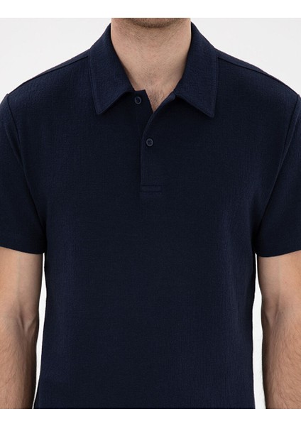 Lacivert Slim Fit Tişört