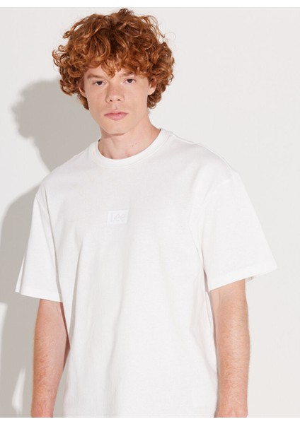Kırık Beyaz Erkek Bisiklet Yaka Bol Kesim T-Shirt L222001102 fırsatları