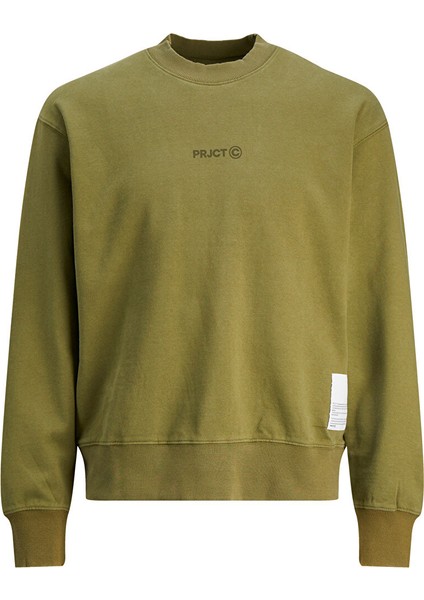 Kapüşon Yaka Yeşil Erkek Sweatshırt 12239268_JCOPRJCT Sweat Crew Neck A