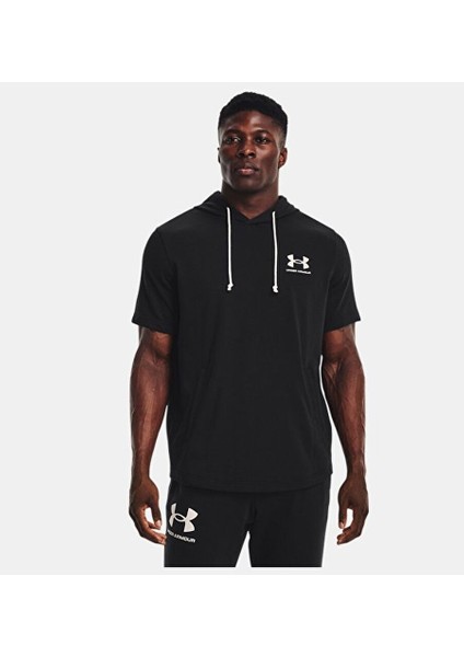 Ua Rival Terry Lc Ss Hd Erkek Sweatshirt 1370396-001 Siyah