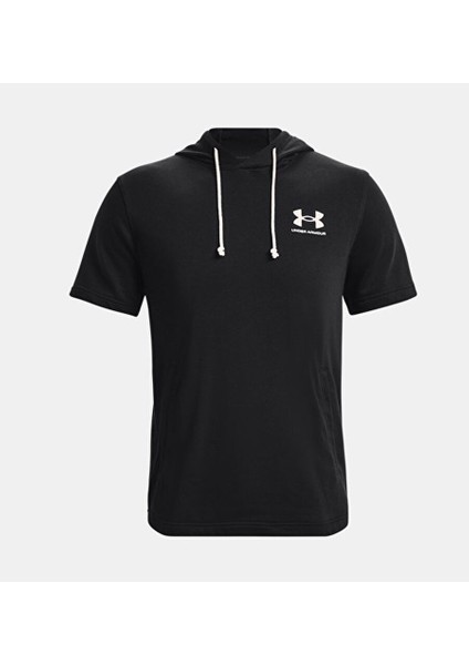 Ua Rival Terry Lc Ss Hd Erkek Sweatshirt 1370396-001 Siyah