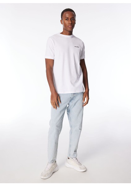 Bisiklet Yaka Beyaz Erkek T-Shirt 755020542221 fiyatları