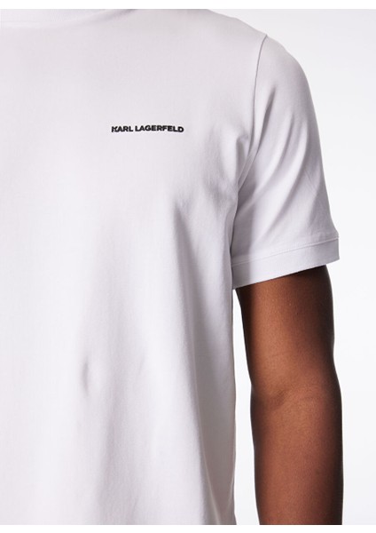 Bisiklet Yaka Beyaz Erkek T-Shirt 755020542221 fırsatları