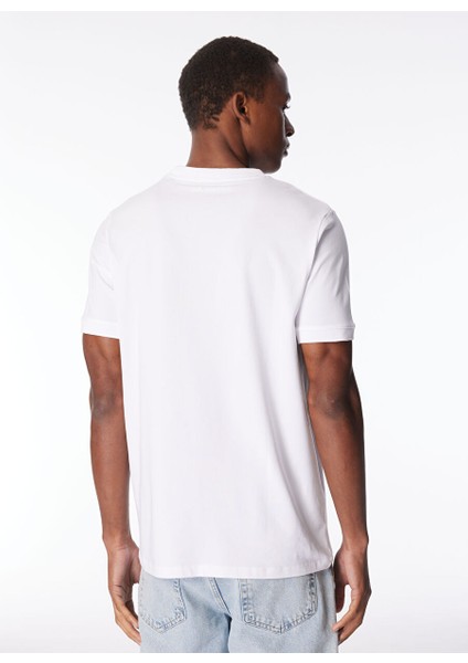 Bisiklet Yaka Beyaz Erkek T-Shirt 755020542221 indirimleri