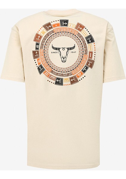 Bisiklet Yaka Ekru Erkek T-Shirt W241299104 Loose Fit T-Shirt fiyatları