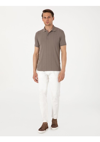 Koyu Vizon Slim Fit Polo Yaka Tişört fırsatları