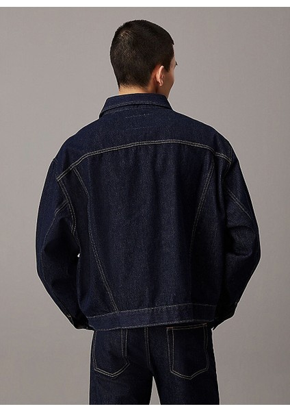 Relaxed Denım Jacket Relaxed Nakışlı Erkek Ceket Denim Ceket J30J3263911BJ fırsatları