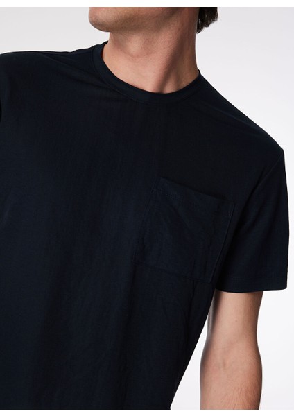 Bisiklet Yaka Lacivert Erkek T-Shirt 1091368 fırsatları