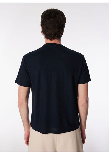 Bisiklet Yaka Lacivert Erkek T-Shirt 1091368 indirimleri