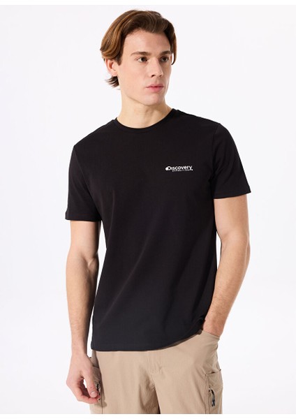 Siyah Erkek Bisiklet Yaka T-Shirt D4SM-TST3294