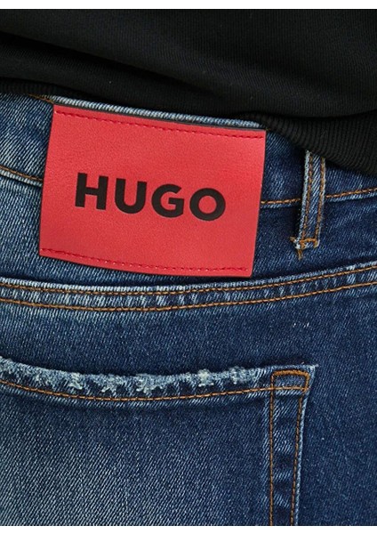Lacivert Erkek Düz Paça Tapered Denim Pantolon 50525766_HUGO 634