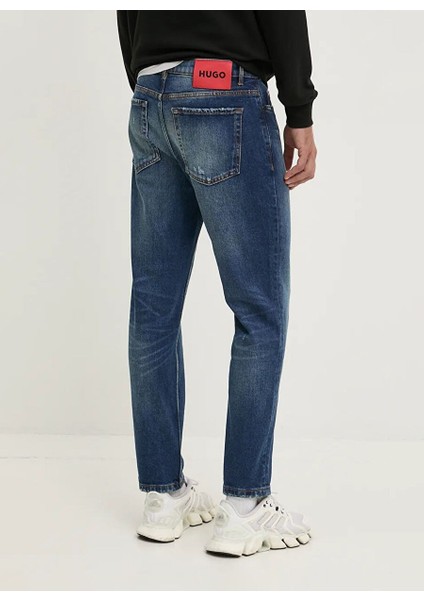 Lacivert Erkek Düz Paça Tapered Denim Pantolon 50525766_HUGO 634