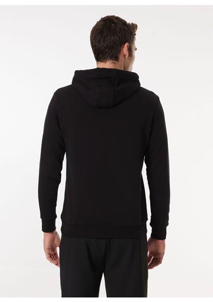 Siyah Erkek Kapüşon Relaxed Baskılı Sweatshirt M4WM-SWT-1980