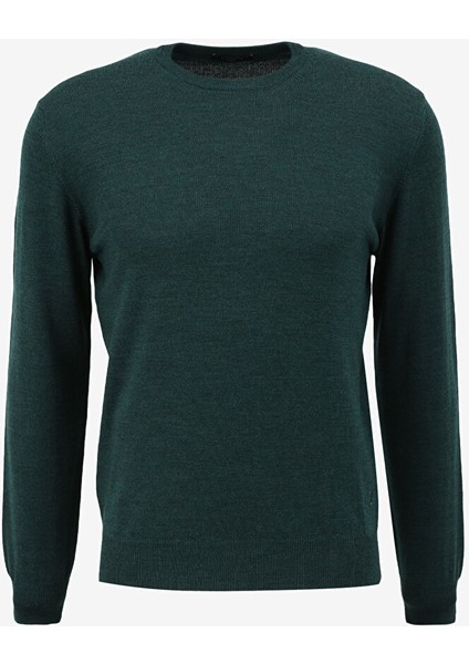 Gri Erkek Bisiklet Slim Fit Kazak WM04_ZMG9