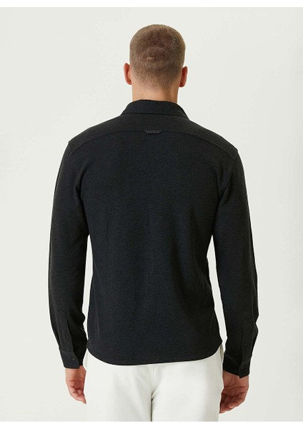 Antrasit Melanj Erkek Gömlek Slim Fit Armürlü Gömlek 1092089 indirimleri