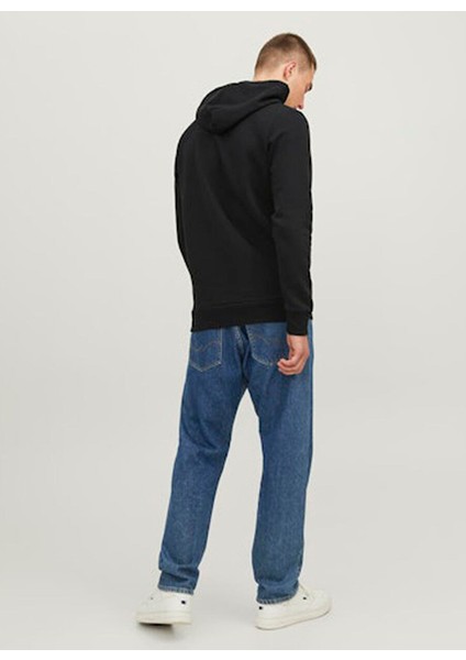 Siyah Erkek Kapüşon Regular Fit Sweatshirt Jjecorp Old Logo Sweat Hood Noos modelleri