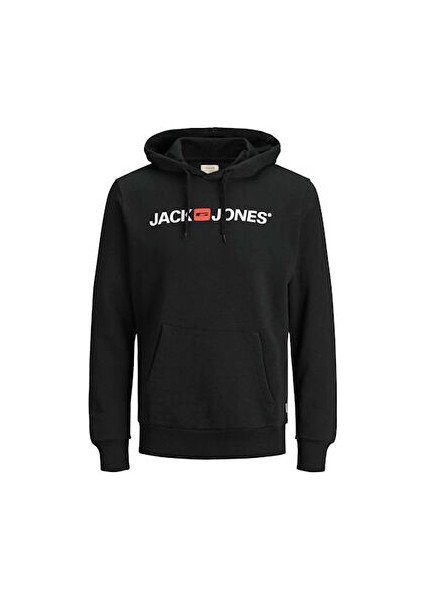Siyah Erkek Kapüşon Regular Fit Sweatshirt Jjecorp Old Logo Sweat Hood Noos