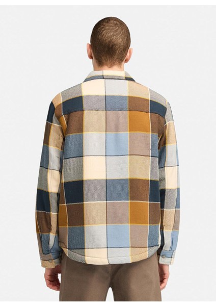 Krem Erkek Düz Normal Düz Gömlek TB0A6UX2EI21_SHERPA Lined Plaid Ove