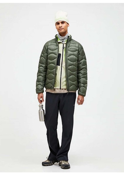 M Helium Down Jacket-Pıne Needle Fermuarlı Yaka Normal Kalıp Erkek Ceket