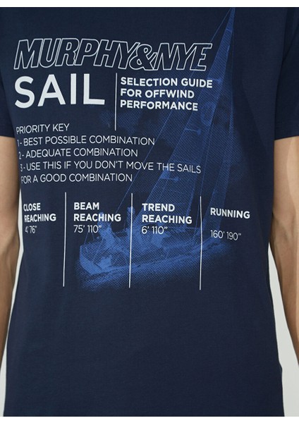 Bisiklet Yaka Düz Lacivert Erkek T-Shirt Rıg T-Shırt indirimleri
