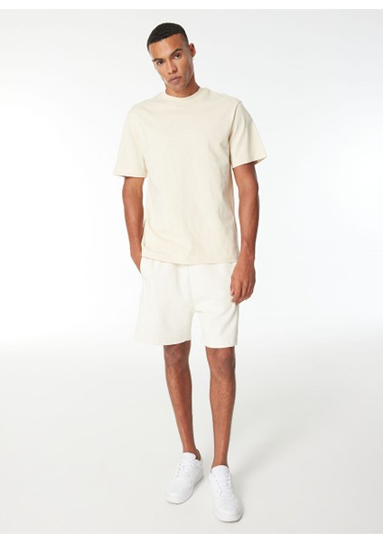 Bej Erkek Regular Fit T-Shirt W241673614 Bej T-Shirt modelleri