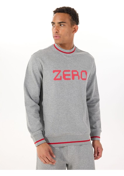 Gmg Fırenze Gri Erkek Bisiklet Regular Fit Sweatshirt GU25MSS08020