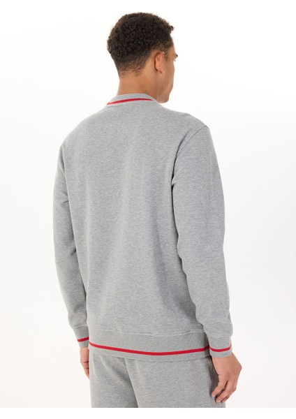 Gmg Fırenze Gri Erkek Bisiklet Regular Fit Sweatshirt GU25MSS08020