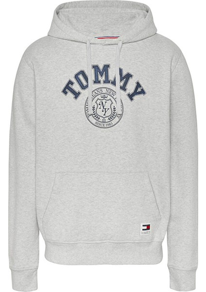 Kapüşon Yaka Gri Erkek Sweatshırt DM0DM19235PJ4 Reg Washed Prep Explr