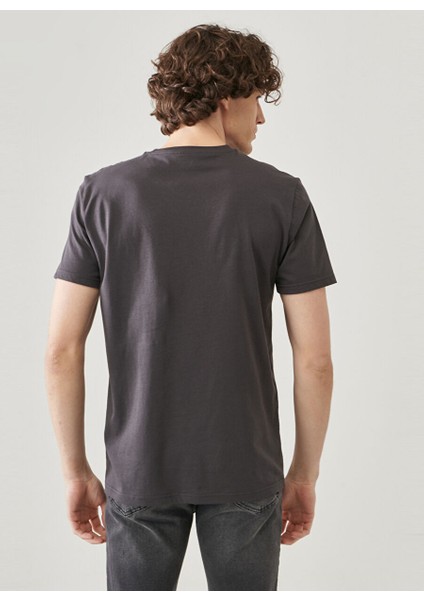 O Yaka Antrasit Erkek T-Shirt Lweight Ss Xm Wobbly Logo Cneck Tee indirimleri