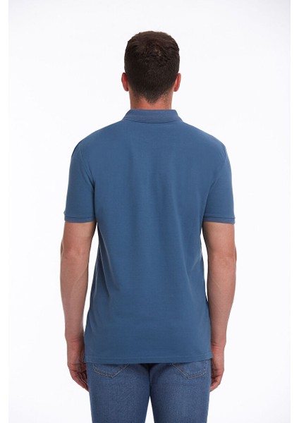 Indigo Regular Fit Düz 100% Pamuklu Polo Yaka Tişört fiyatları