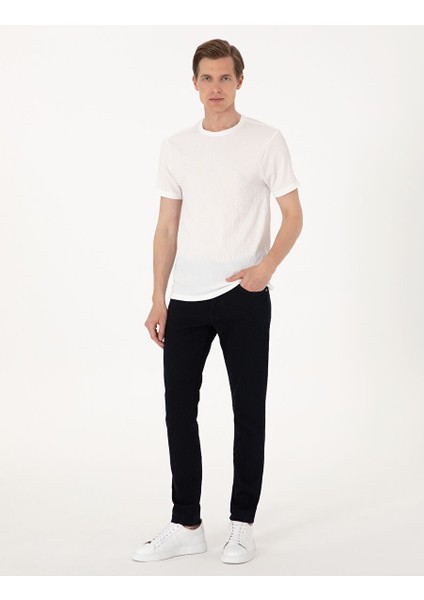Koyu Lacivert Slim Fit Jean Pantolon