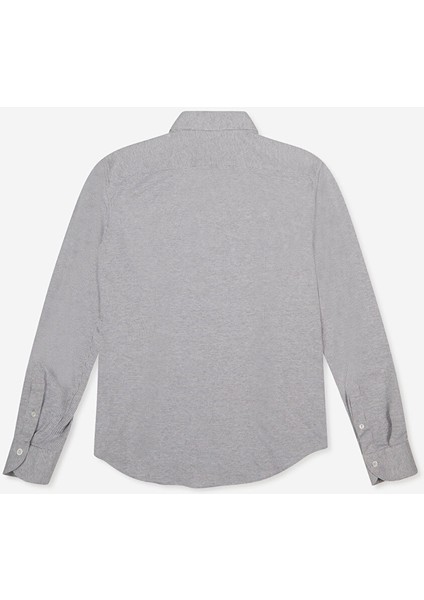 Slim Fit Gömlek Yaka Gri Erkek Gömlek A276JORDANJS03-