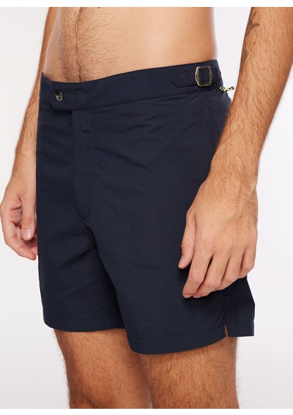 Lacivert Erkek Slim Fit Şort Mr Porto Fino