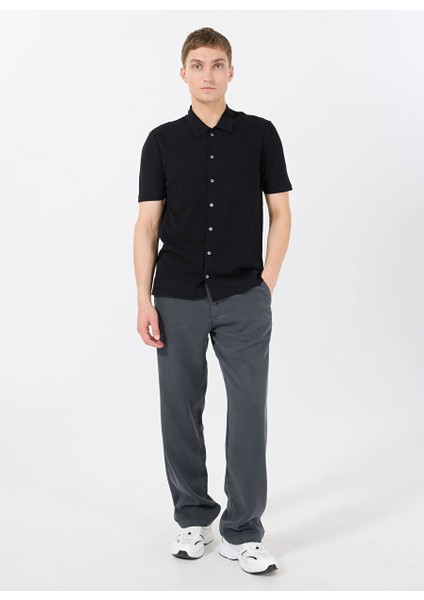 Gmg Fırenze Siyah Erkek Slim Fit Gömlek GU25MSS02001