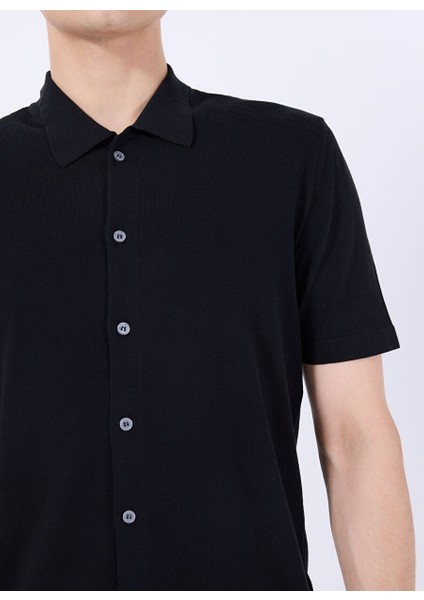 Gmg Fırenze Siyah Erkek Slim Fit Gömlek GU25MSS02001