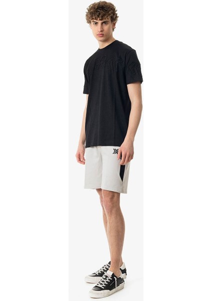 Bisiklet Yaka Siyah Erkek T-Shirt UMP24061TS