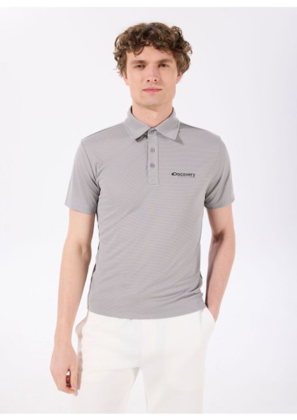 D4SM-TST3247 Gri Basic Düz Erkek Polo T-Shirt modelleri