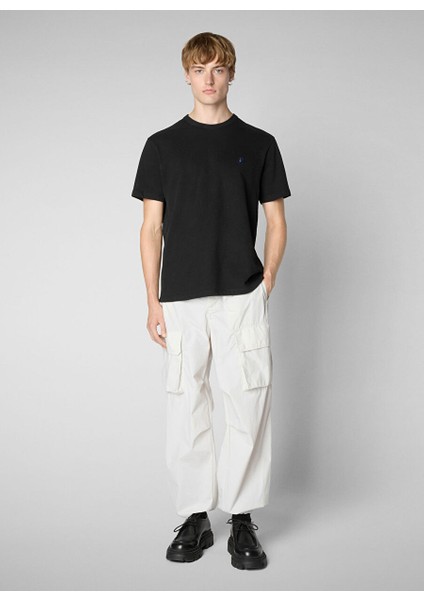 Siyah Erkek Normal Düz T-Shirt DT1194MMESY1910000 Bram Siyah