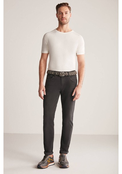 Slim Fit Siyah Denim Pantolon