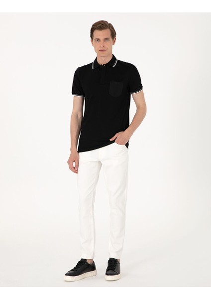 Ekru Slim Fit Jean Pantolon