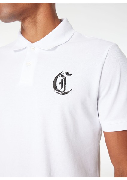 Beyaz Erkek Slim Fit Polo T-Shirt 76OAGG17 fırsatları