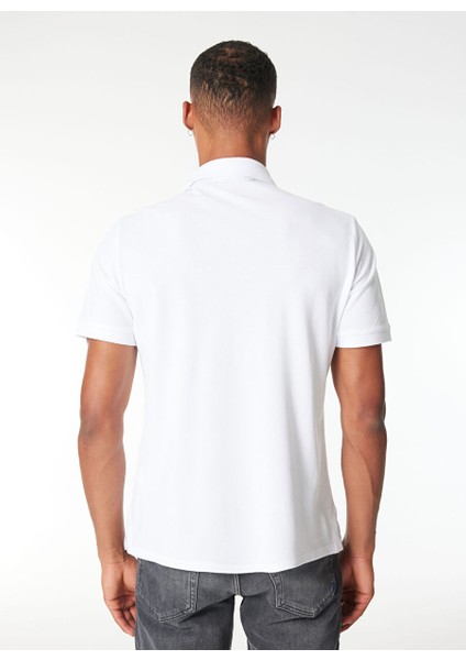 Beyaz Erkek Slim Fit Polo T-Shirt 76OAGG17 indirimleri