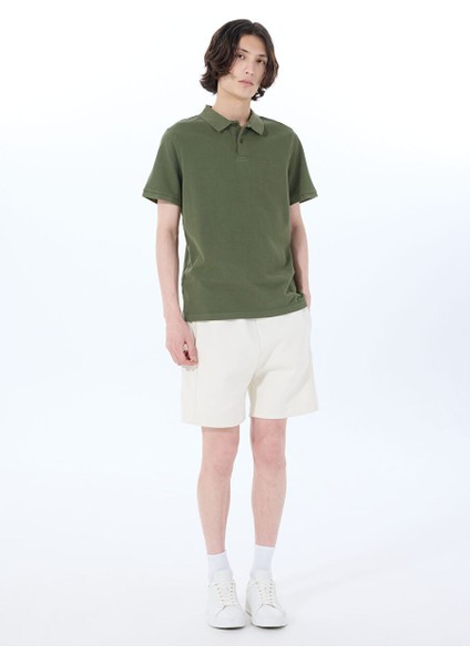 Haki Erkek Relaxed %100 Pamuk Polo T-Shirt J4SM-TST7232 fiyatları