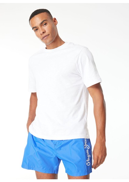 Mavi Erkek Normal Baskılı Şort Mayo PMB10393 551 Logo Swımshort