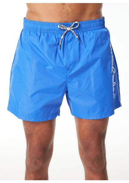 Mavi Erkek Normal Baskılı Şort Mayo PMB10393 551 Logo Swımshort