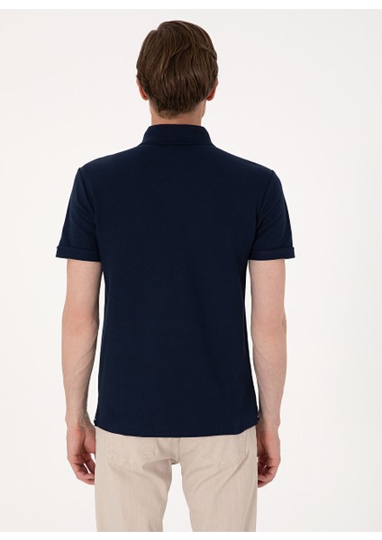Lacivert Erkek Slim Fit Polo T-Shirt Parıs indirimleri